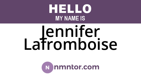 Jennifer Lafromboise