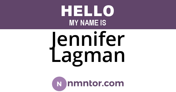 Jennifer Lagman