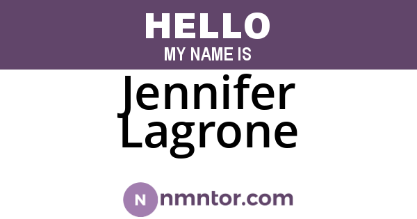Jennifer Lagrone