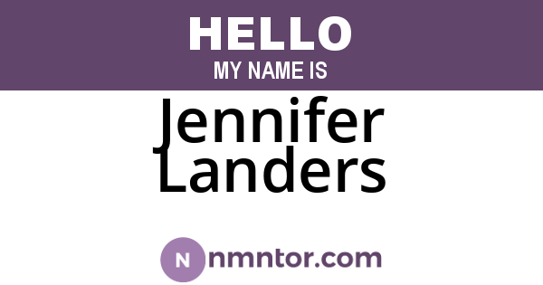 Jennifer Landers
