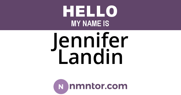 Jennifer Landin