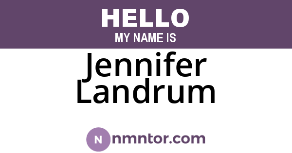 Jennifer Landrum