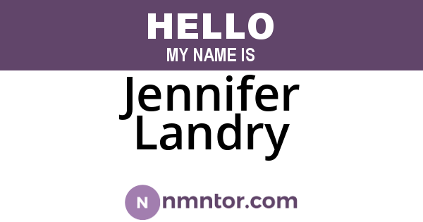 Jennifer Landry