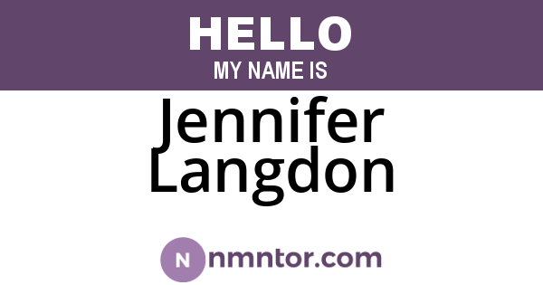 Jennifer Langdon
