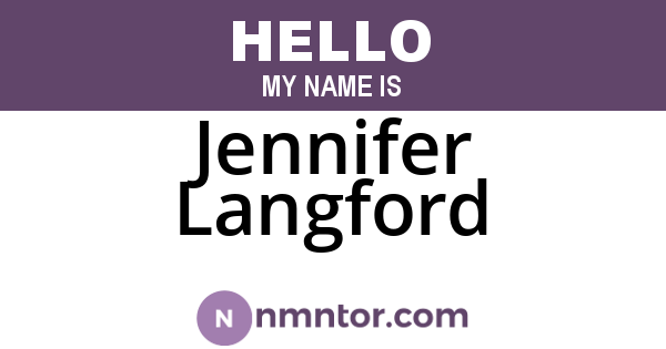 Jennifer Langford