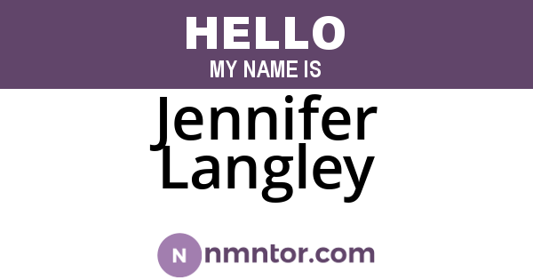 Jennifer Langley