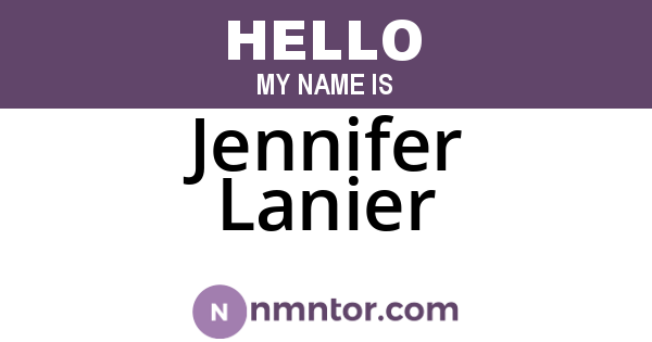 Jennifer Lanier