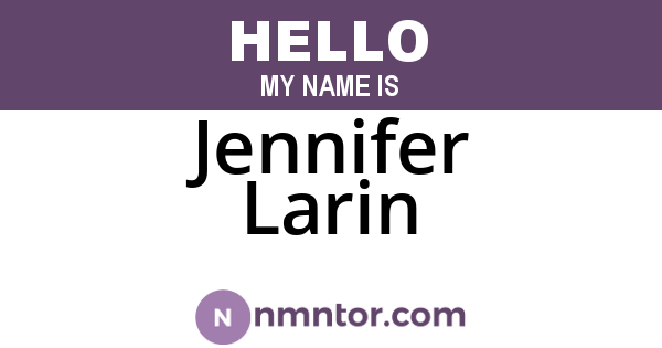 Jennifer Larin