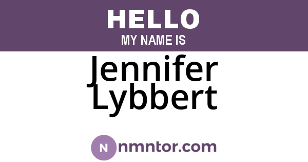 Jennifer Lybbert