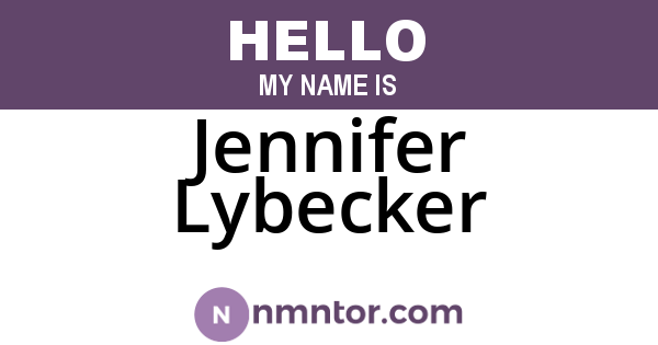 Jennifer Lybecker