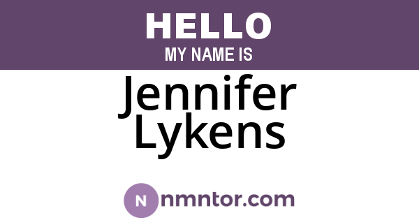 Jennifer Lykens