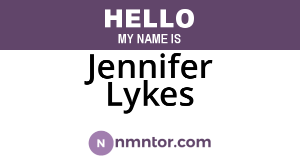Jennifer Lykes