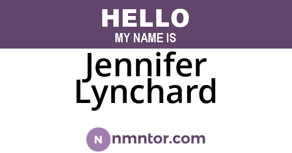 Jennifer Lynchard
