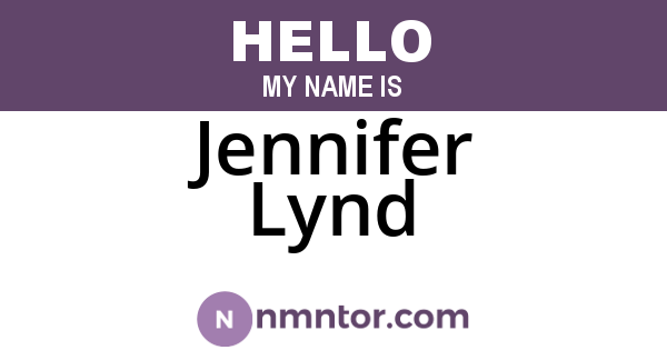 Jennifer Lynd