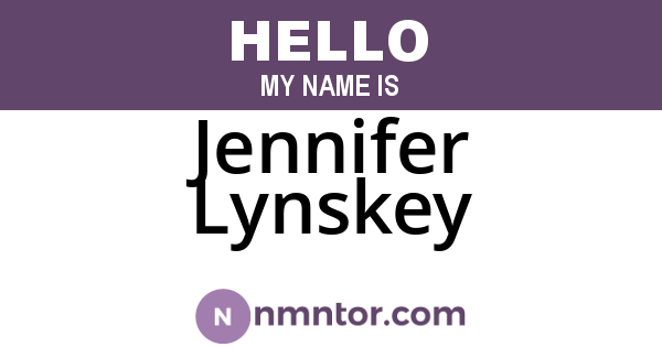 Jennifer Lynskey