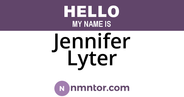 Jennifer Lyter