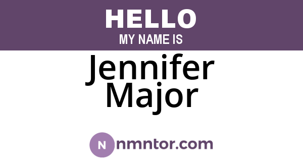 Jennifer Major