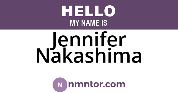 Jennifer Nakashima