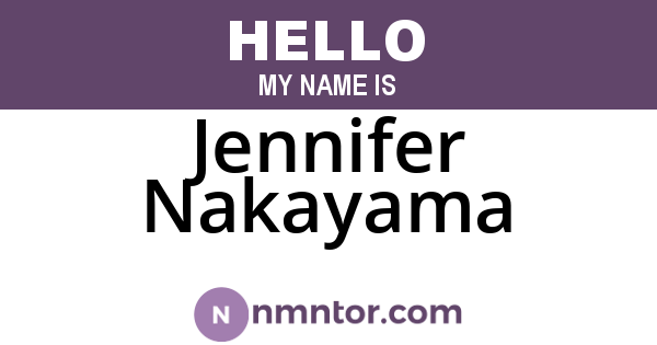 Jennifer Nakayama