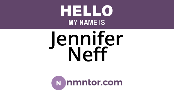 Jennifer Neff