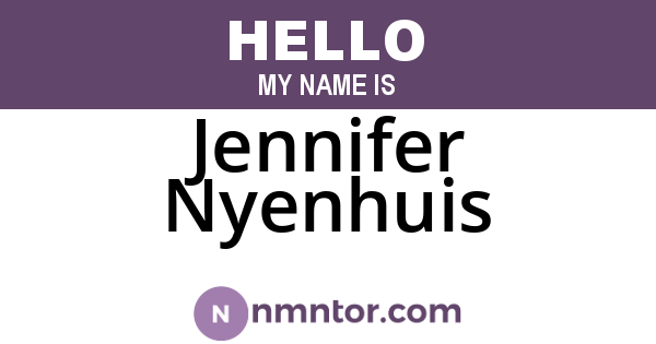 Jennifer Nyenhuis