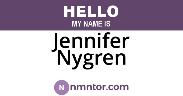 Jennifer Nygren