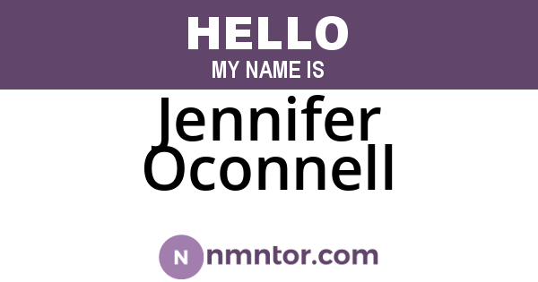 Jennifer Oconnell