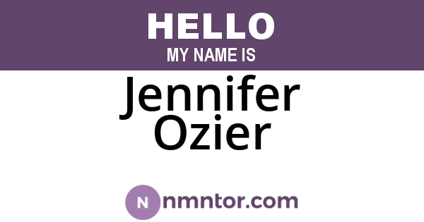 Jennifer Ozier