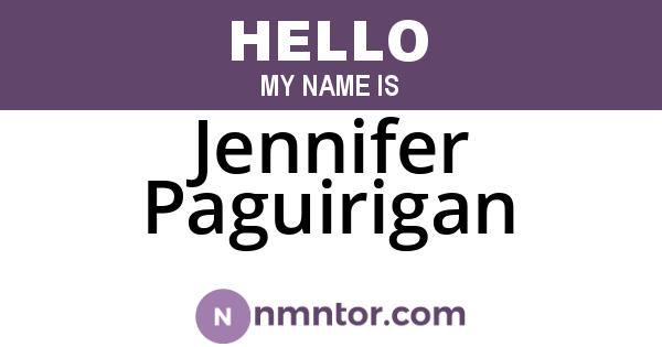 Jennifer Paguirigan