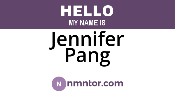 Jennifer Pang