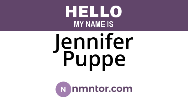 Jennifer Puppe