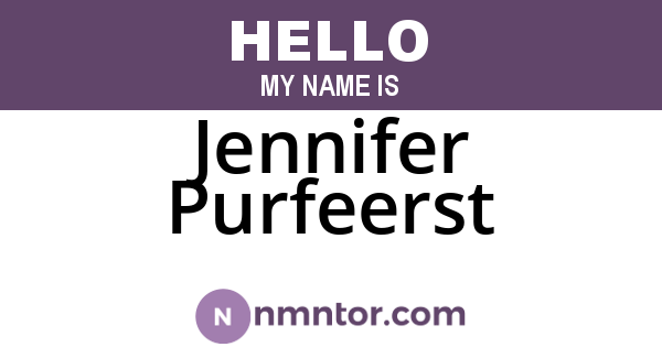 Jennifer Purfeerst