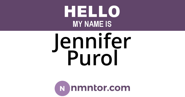 Jennifer Purol