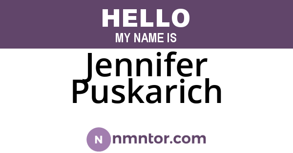 Jennifer Puskarich