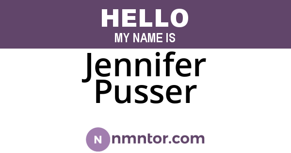Jennifer Pusser
