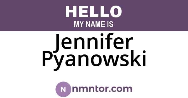 Jennifer Pyanowski