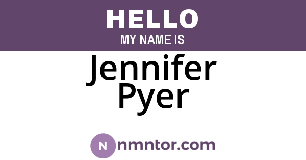Jennifer Pyer