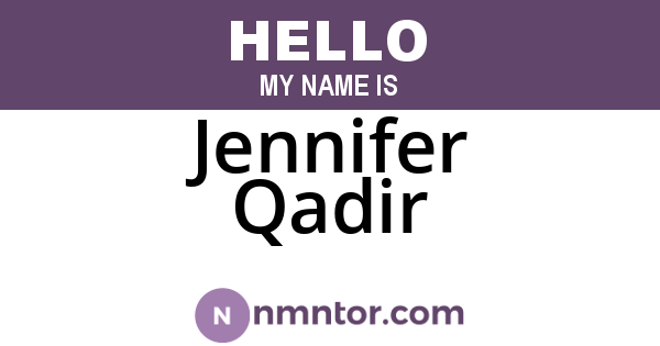 Jennifer Qadir