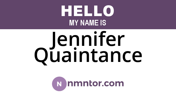 Jennifer Quaintance