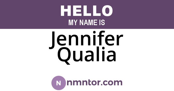 Jennifer Qualia