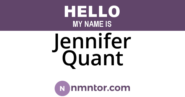 Jennifer Quant