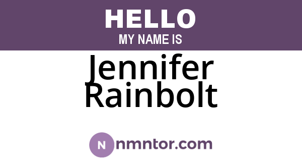 Jennifer Rainbolt