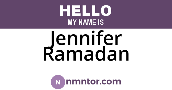 Jennifer Ramadan