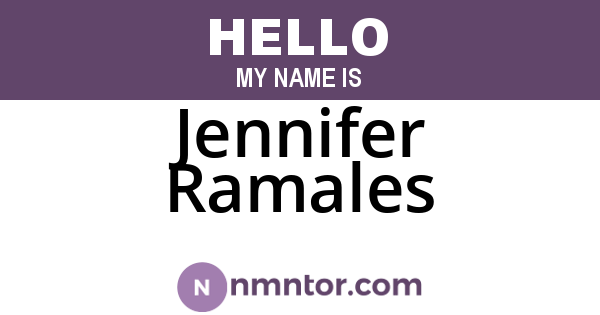 Jennifer Ramales