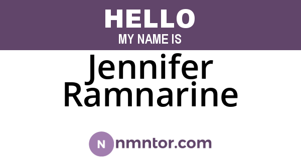 Jennifer Ramnarine