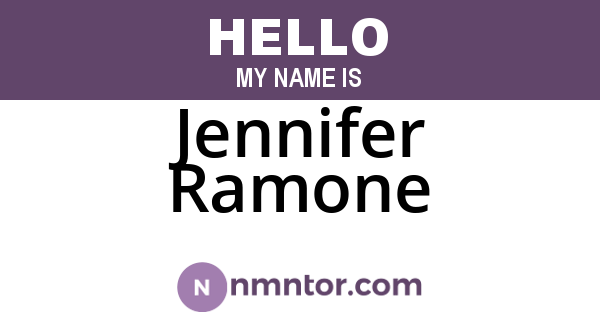 Jennifer Ramone