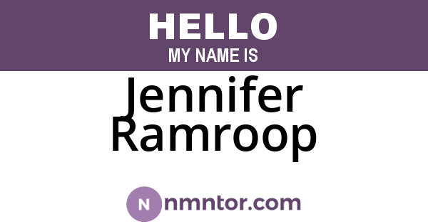 Jennifer Ramroop