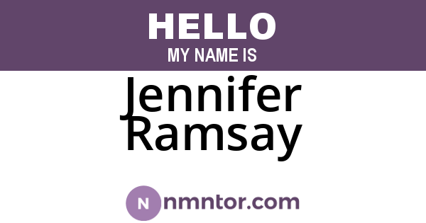 Jennifer Ramsay