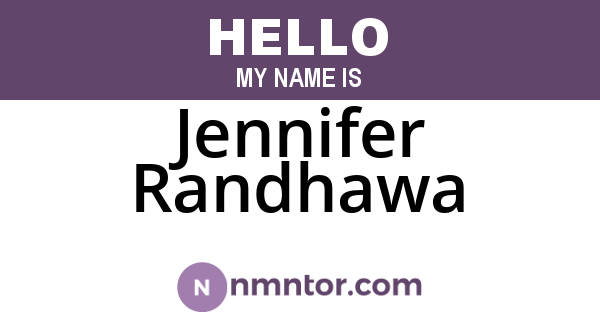 Jennifer Randhawa