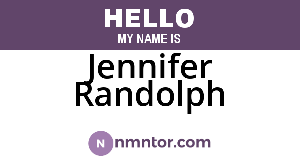 Jennifer Randolph